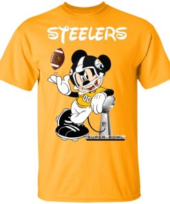 Private: Mickey Steelers Taking The Super Bowl Trophy Football Men’s T-Shirt