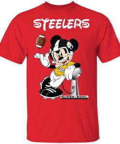 Private: Mickey Steelers Taking The Super Bowl Trophy Football Men’s T-Shirt
