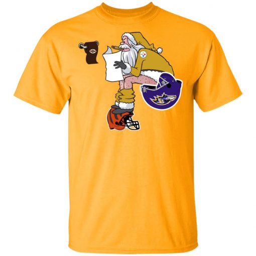 Private: Santa Claus Pittsburgh Steelers Shit On Other Teams Christmas Men’s T-Shirt