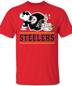 Private: The Pittsburg Steelers Joe Cool And Woodstock Snoopy Mashup T-Shirt