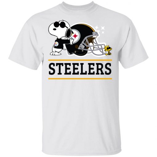 Private: The Pittsburg Steelers Joe Cool And Woodstock Snoopy Mashup T-Shirt